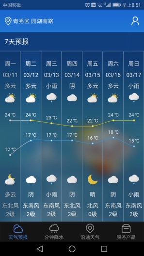 晓天气的應用截圖2